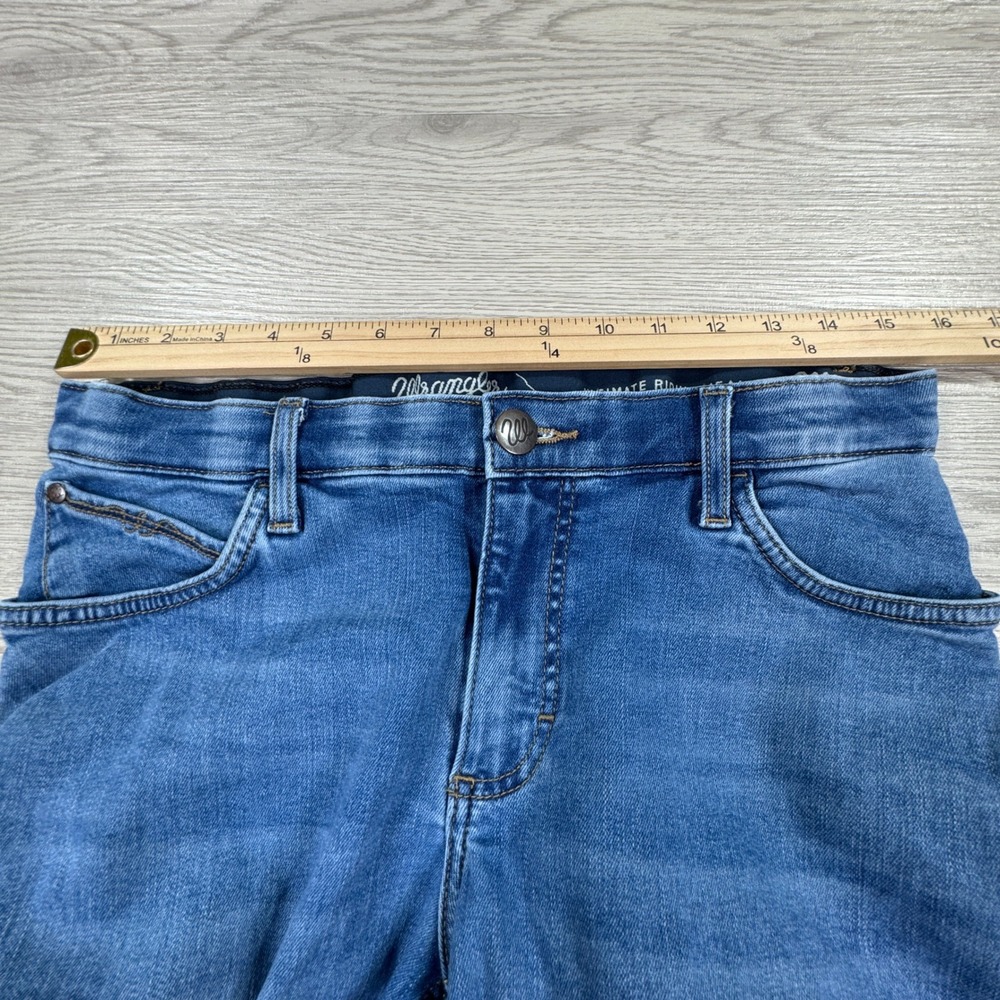 Wrangler Women's Ultimate Riding Jeans Willow Bootcut Blue Denim 30x38 Stretch - Picture 5 of 12